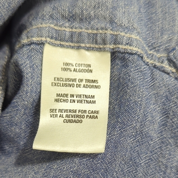 WOOLRICH Men's Buttom Down Shirt XL Blue Short Sleeve Collared Cotton - Picture 11 of 12